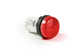 MB Serisi Plastik LED'li 12-30V AC/DC Kırmızı 22 mm Sinyal
